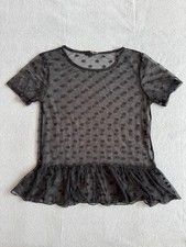 Vintage whimsigoth polka dot mesh top picture