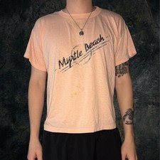 American-vintage Men's Orange and Pink T-shirt picture