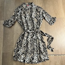 GUESS Snakeskin Print Shirt Dress — Belted, 3/4 Sleeve (XS) picture