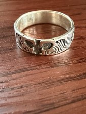 NEW Vintage Celtic Knotwork Sterling Silver Band 925  Ring size 8.5 picture