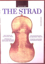 THE STRAD MAGAZINE AUGUST 1987 VIOLINS OF NATHANIEL CROSS ZINO FRANCESCATTI W140 picture
