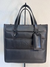 COACH C6958 Field Tote 22 Quilted Leather Black Crossbody Bag NWT $450 picture