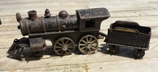 Kenton 1920 2pc Cast Iron Locomotive Floor Train Antique Engine & Tender picture