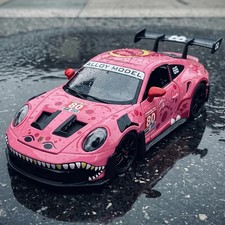 1:24 Porsche 911 GT3 RS Tyrannosaurus Rex Painted Modified Racing Alloy Metal Di picture
