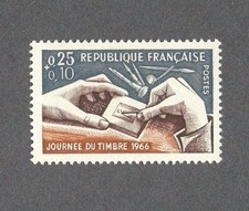 France 1966 Scott B400 MNH Journee du Timbre Stamp Day Semi-Postal Stamp picture