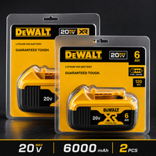 DEWALT 20V MAX XR 6Ah Battery 2 Pack 6000mAh 120Wh Lithium Ion picture