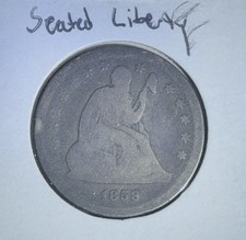 1859 P Seated Liberty Quarter- Fine - picture