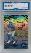 2023 Panini Illusions Jahmyr Gibbs Detroit Lions Rookie Card #38 ￼ picture