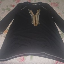 LOGO by Lori Goldstein 3/4 Sleeve Cotton Slub Top picture