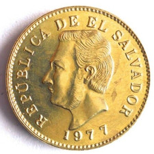 1977 EL SALVADOR CENTAVO - AU/UNC - Great Coin -  - Bin #LC 96 picture