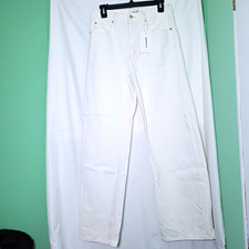 FRAME  The Bow High Rise Curved Leg White Denim 5-Pocket Jeans Women’s Sz.26 picture
