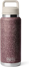 New - YETI 36 oz Rambler Chug Water Bottle - Riverhead Red - Textured picture