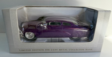 Liberty Classics 1949 Mercury Purple Custom Street Rod Metal Bank w Key w/Box picture