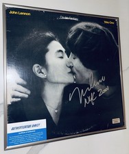 Yoko Ono Signed Autographed Vinyl LP Double Fantasy. Framed W/COA Rare picture