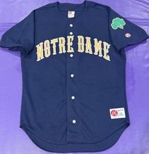 Authentic Notre Dame Vintage Fighting Irish Rawlings Baseball Navy Alt Jersey 44 picture