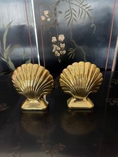 Vtg Baldwin Pair Brass Clam Seashell, Scallop Bookends Henry Ford Museum picture