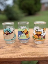 vintage 1997 Welch's Winnie the Pooh Jelly Glasses Set Of 3 picture