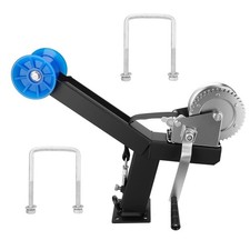 Adjustable Boat Trailer Winch Stand with Roller, Boat Trailer Winch Post Black picture