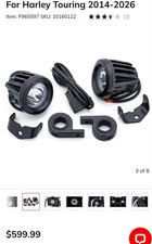 Ciro 2014-2023 Harley-Davidson Touring TAC-10 Light Cannon Spotlight w/ Bracket picture