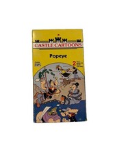 VTG 1986 Castle Cartoons Popeye VHS Video Tape Animated Cartoon w/ Sleeve picture