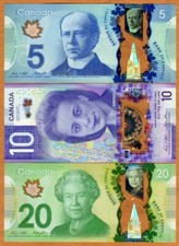 Set Bank of Canada, $5;10;20 2012-2018, Polymer, P-106-108-113, UNC picture