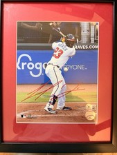 Michael Harris 8x 10 Autograph FRAMED Picture- Authenticated- Atlanta Braves picture