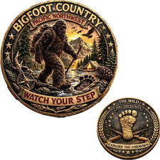 Bigfoot Country Challenge Coin The Wild Collectible Explore 1-pc picture