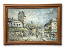 Large Paris Street Scene Painting by Renowned Artist Caroline Burnett picture