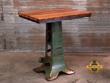 Steampunk Industrial Machine Age Lamp Table Console Barnwood Pub picture