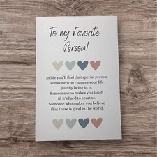 5x7 Inches Happy Birthday Card My Favorite Person Wife Husband Girl Boyfriend HM picture