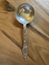 Antique Durgin Iris Sterling Silver 4.5” Small Ladle Art Nouveau 1900 15.9g picture