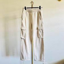 GAP Kids Cream Cargo Sweatpants Fleece Jogger Size XL 14-16 picture