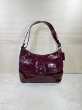 Coach Soho Purple Plum Patent Leather Flap Buckle Hobo Shoulder Bag F19709 2012  picture