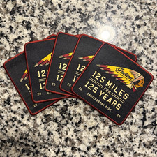 Vintage Indian Motorcycle iron-on patch 125 Miles for 125 Years Anniversary 2026 picture