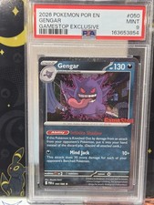PSA 9 Pokemon Perfect Order Gamestop Exclusive Promo Holo Gengar 050/088 Swirl  picture