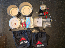NOS Vintage MSR SimmerLite Stove & MSR Titan Titanium 2-Pot Set (1.5L & 1L) picture
