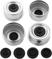 4 PCS 2.72'' Trailer Hub Dust Cap Axle Grease Cap with 8 Rubber 2.72 in/ 69 mm picture