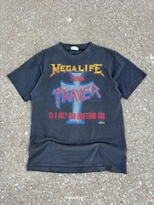 VTG Late 80s Megalife Through Prayer Jesus Tee Size L Megadeath picture