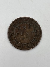 1859 Large Cent 1 One Penny Canada Foreign Coin F557 picture