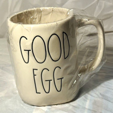 Rae Dunn GOOD EGG White Ceramic Coffee Mug 16 fl oz Easter Farmhouse picture