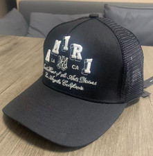 AMIRI 2026 Black Embroidered Trucker Hat Unisex Sports Baseball Snapback Cap picture