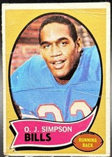 1970 Topps - O.J. Simpson #90 Rookie Card Poor Condition picture