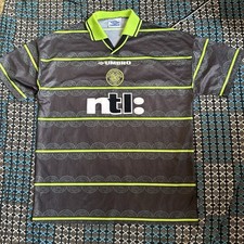 Vintage 1999-00 Umbro Celtic FC Away (Authentic) Football Jersey Size XL picture