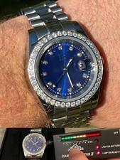 Mens Presidential Stainless Iced 3.3ct Moissanite Watch Pass Diamond Tester 41mm picture
