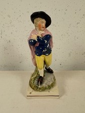 Antique English Staffordshire Pearlware Figurine Representing Winter Season picture