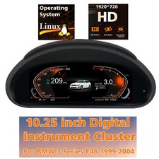 For BMW 3Series E46 1999-2004 Digital Instrument Gauge Cluster Speedometer10.25