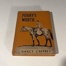 Vintage 1952 Penny's Worth Nancy Caffrey Orange Cloth HC 1st Ed Horses Illus picture