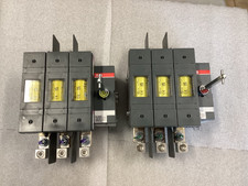 ABB OS100GJ03 Fusible Disconnect switch 100A 3 Poles 600VAC w/Fuses Lot of 2 picture
