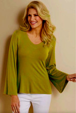 Soft Surroundings - 2X - NEW BERKELEY TOP - Olive picture