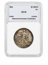 1944-50c Walking Liberty Silver Half Dollar NNC MS66  picture
